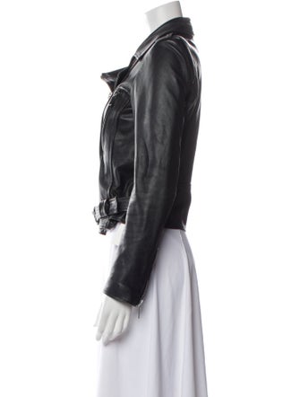 Nour Hammour Leather Biker Jacket