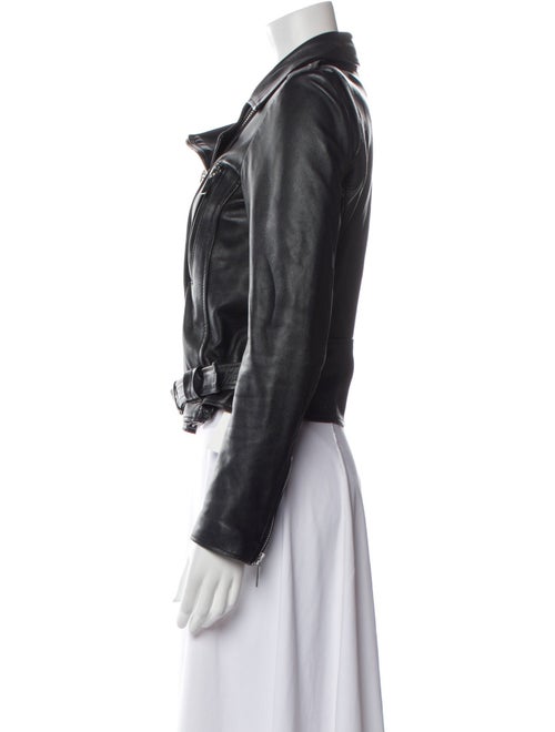 Nour Hammour Leather Biker Jacket