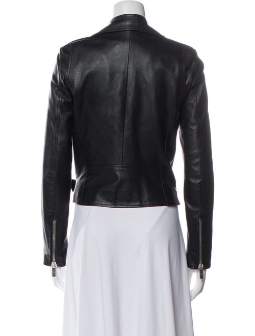 Nour Hammour Leather Biker Jacket