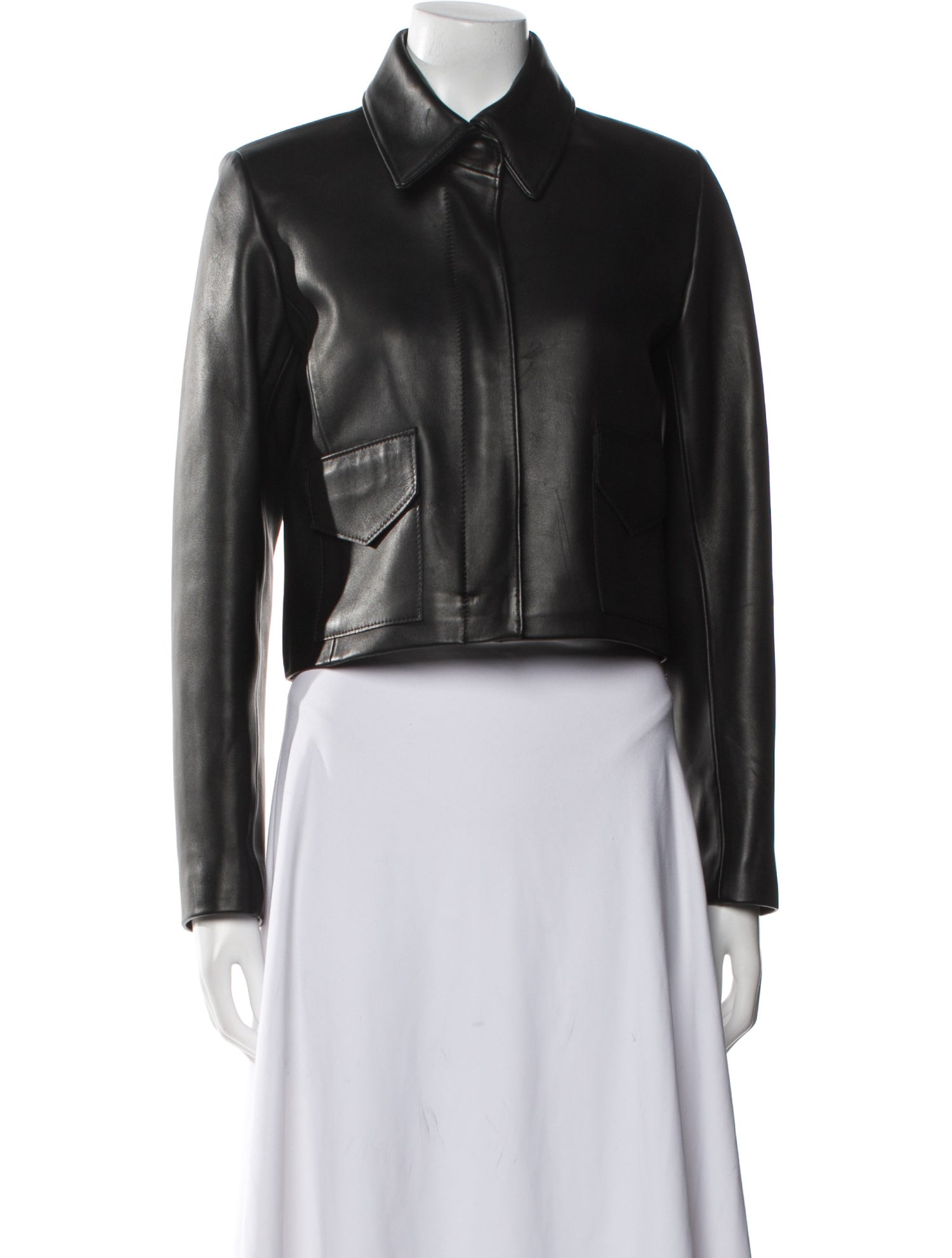 Nour Hammour Leather Biker Jacket