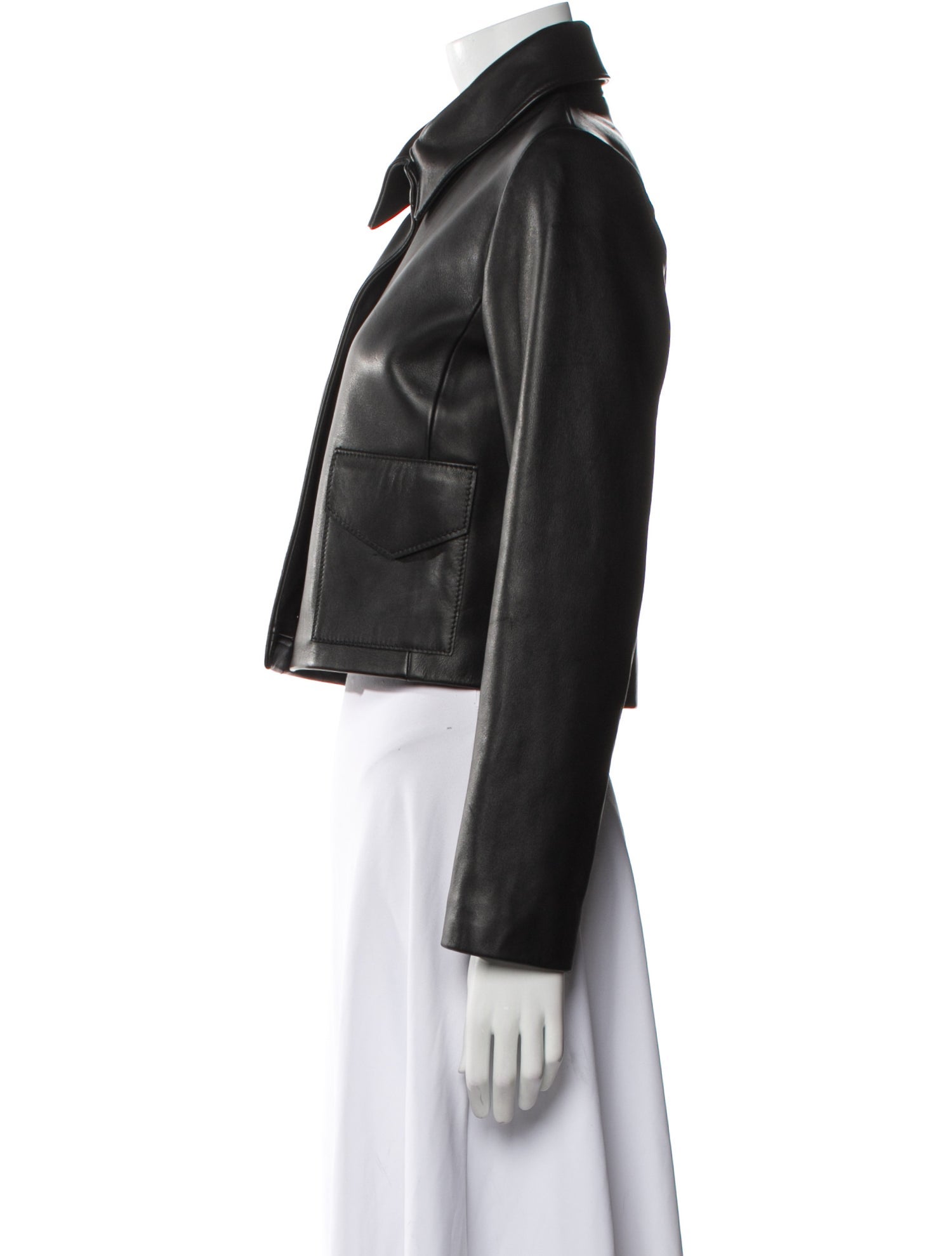 Nour Hammour Leather Biker Jacket