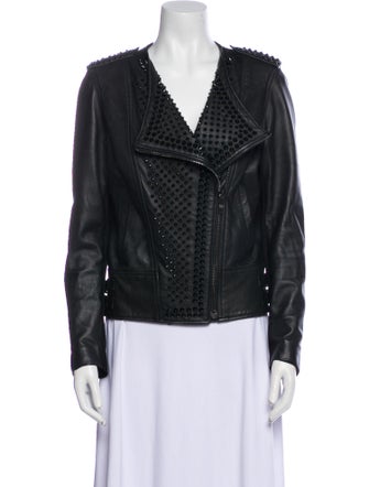 Nour Hammour Leather Biker Jacket