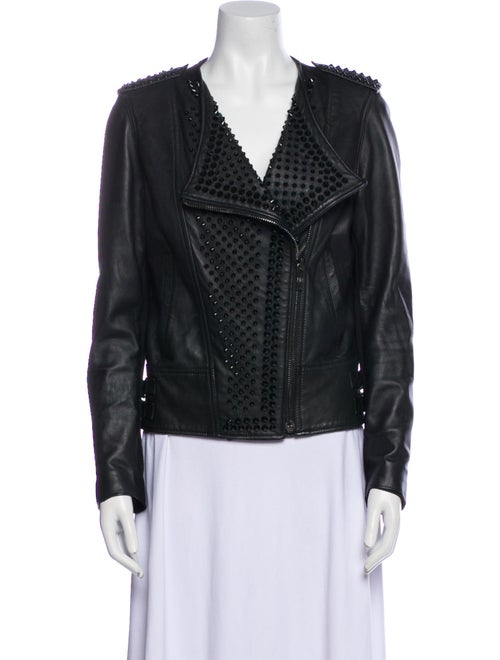 Nour Hammour Leather Biker Jacket