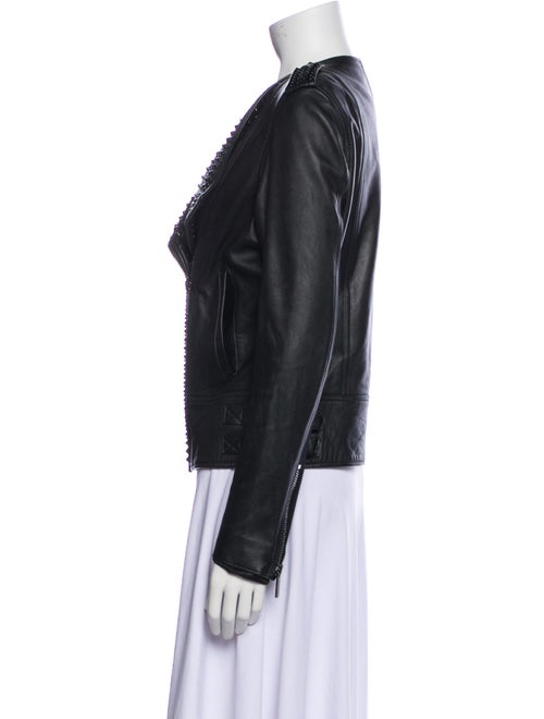 Nour Hammour Leather Biker Jacket