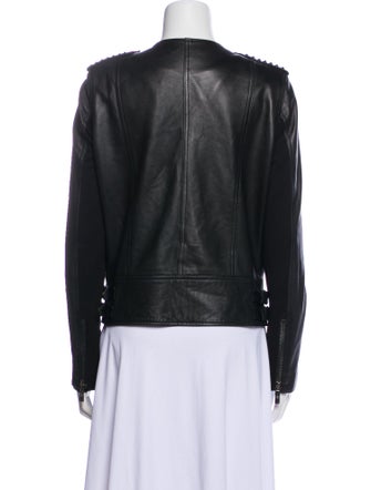 Nour Hammour Leather Biker Jacket