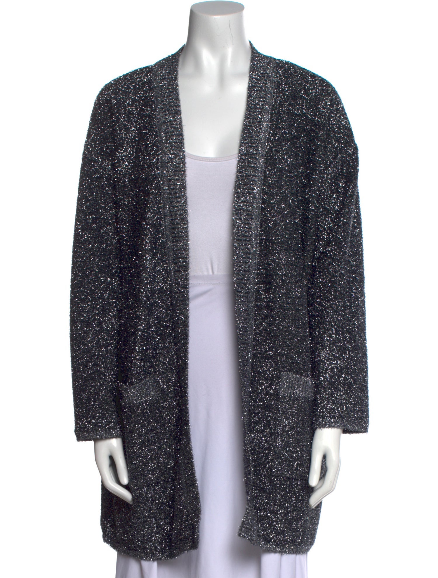 Nour Hammour Printed V-Neck Sweater