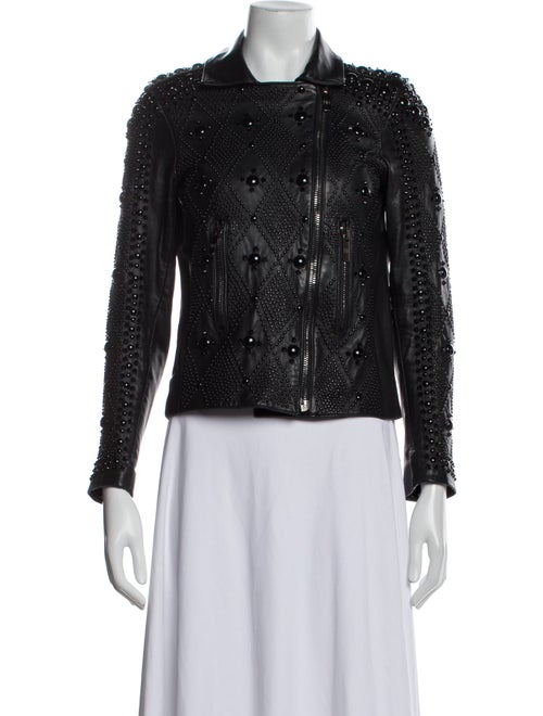 Nour Hammour Lambskin Printed Jacket