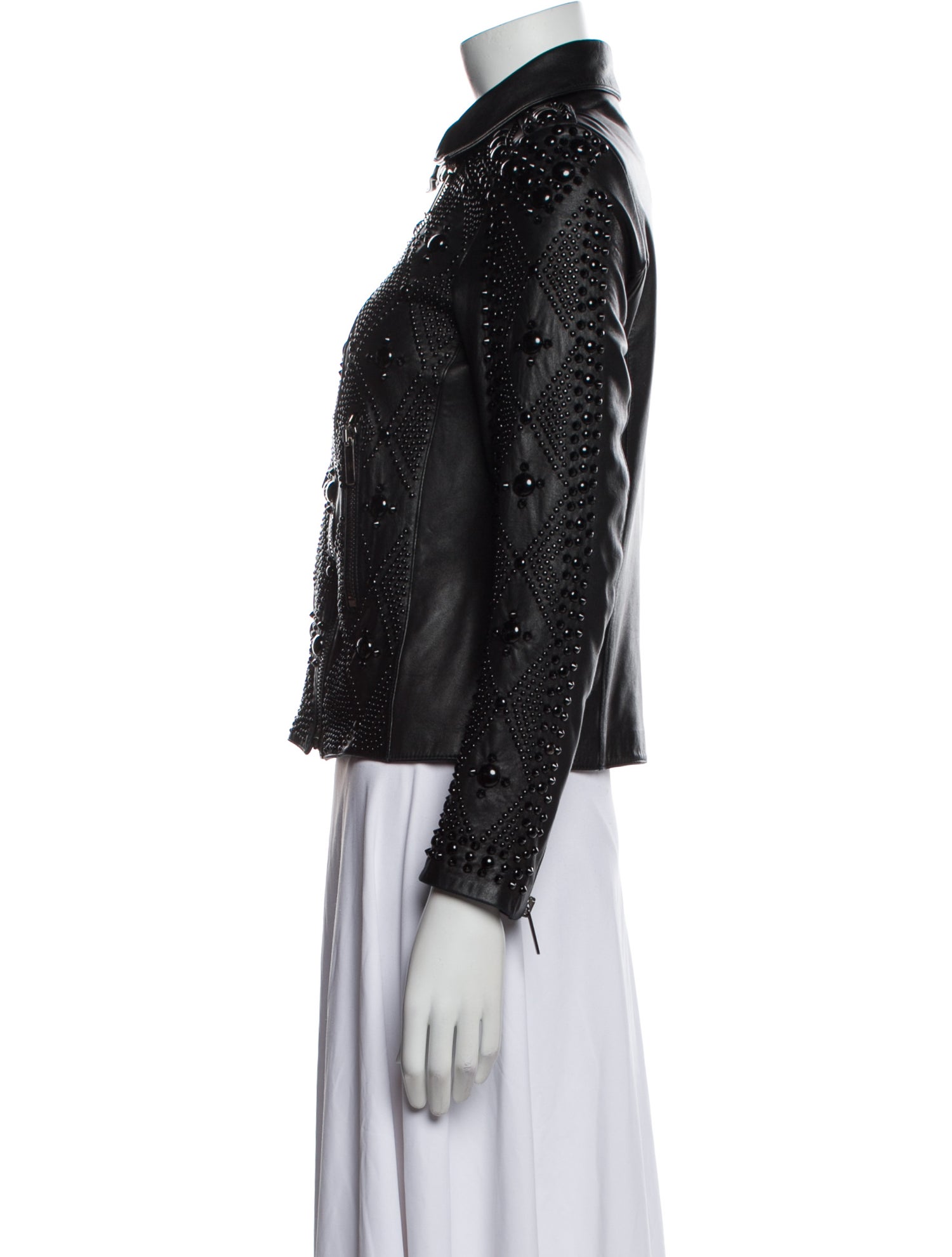 Nour Hammour Lambskin Printed Jacket