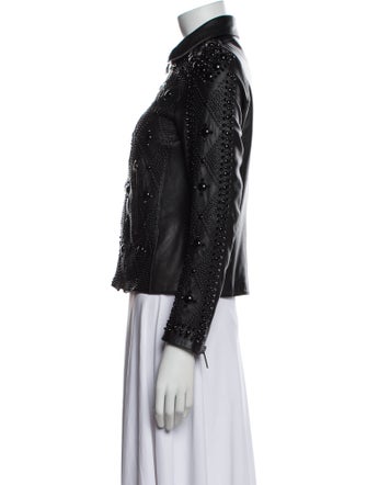 Nour Hammour Lambskin Printed Jacket