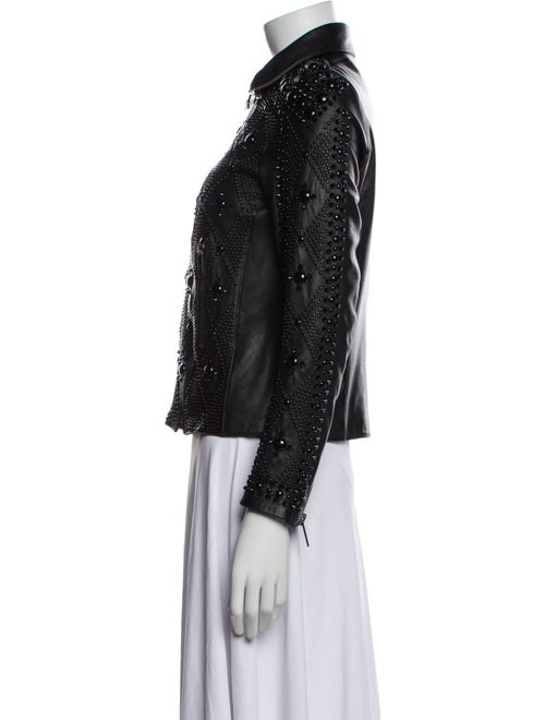 Nour Hammour Lambskin Printed Jacket