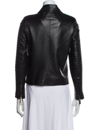 Nour Hammour Lambskin Printed Jacket