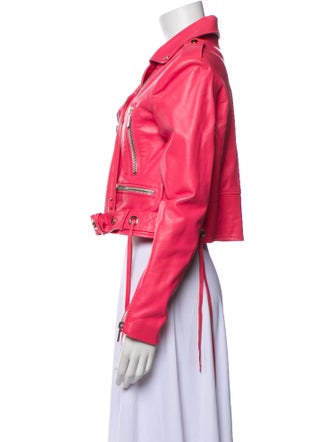 Nour Hammour Leather Biker Jacket