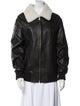 Nour Hammour Leather Bomber Jacket
