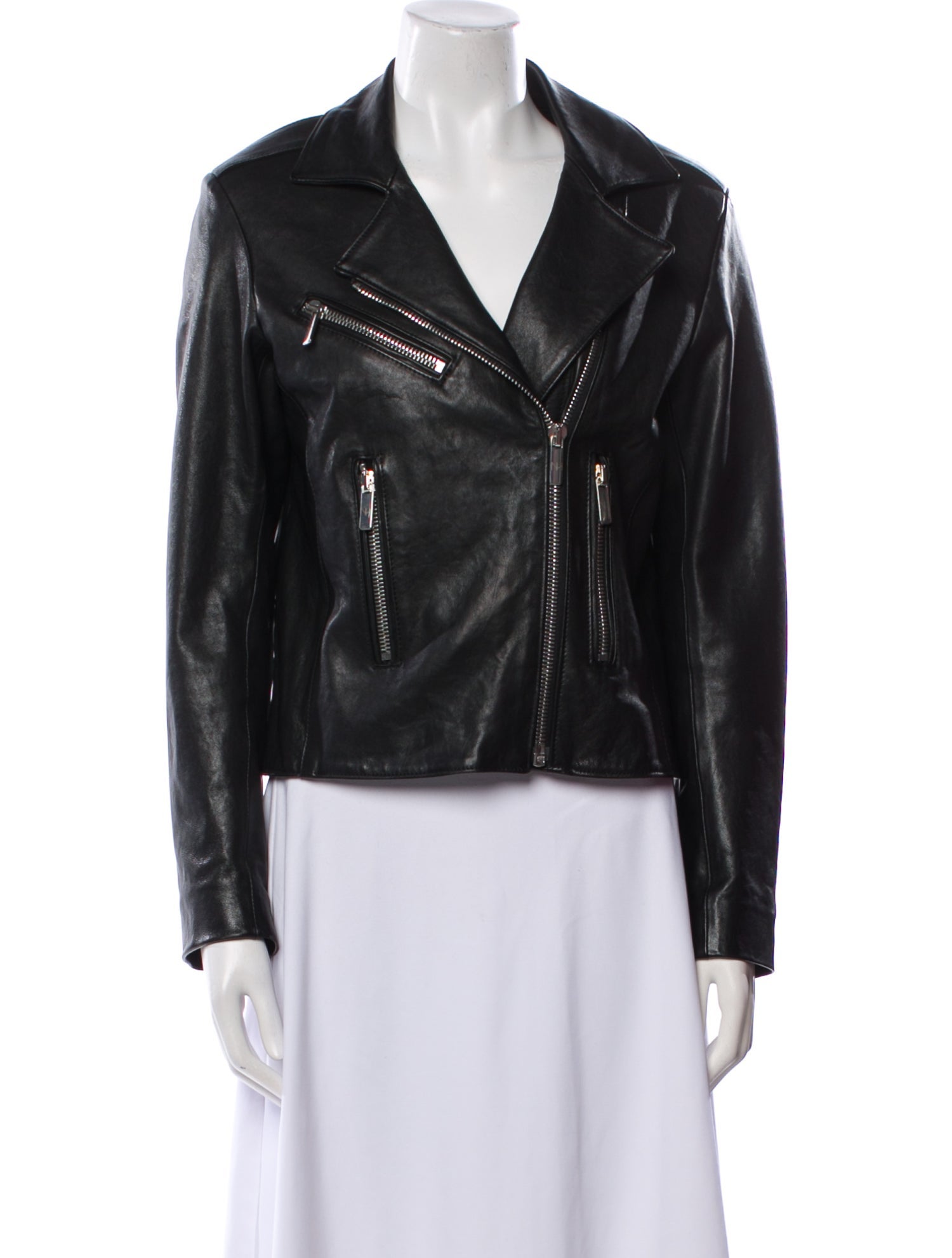 Nour Hammour Lambskin Biker Jacket