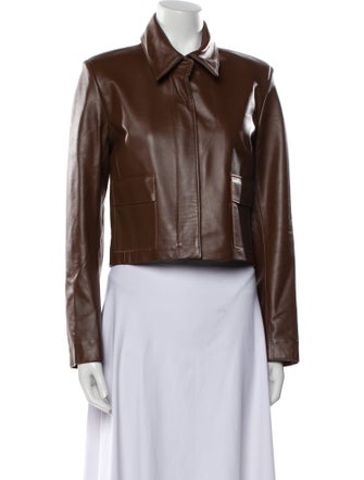 Nour Hammour Leather Biker Jacket