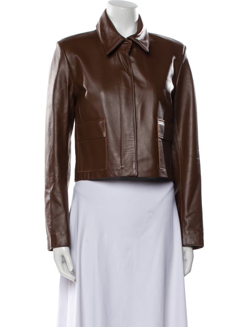 Nour Hammour Leather Biker Jacket