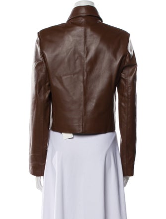 Nour Hammour Leather Biker Jacket