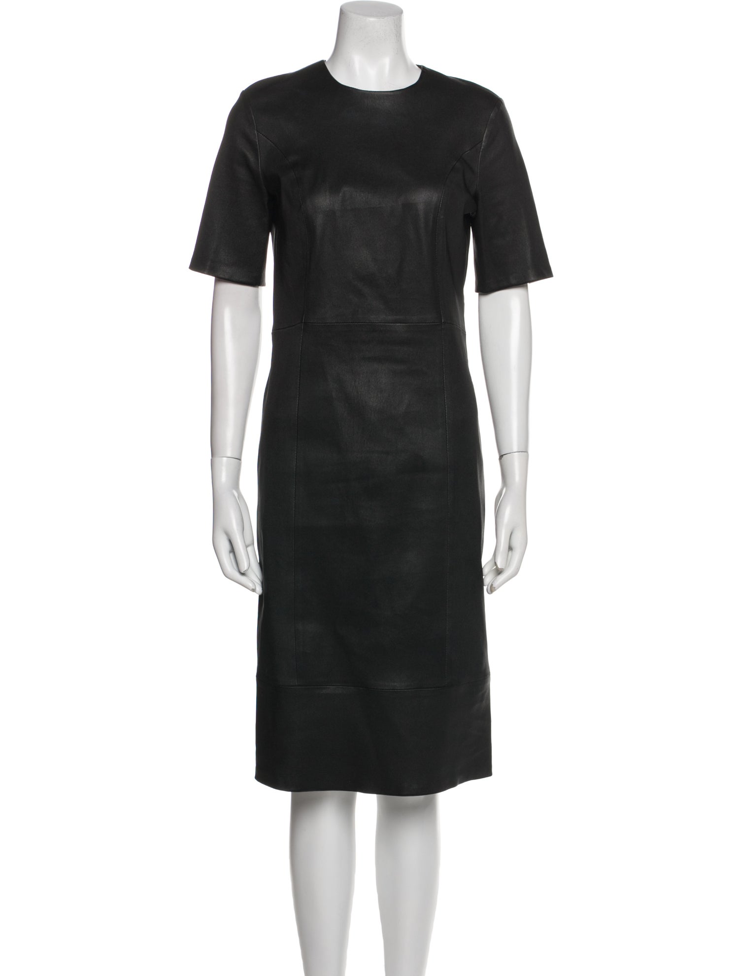 Nour Hammour Lambskin Midi Length Dress