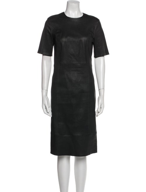 Nour Hammour Lambskin Midi Length Dress