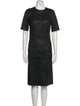 Nour Hammour Lambskin Midi Length Dress