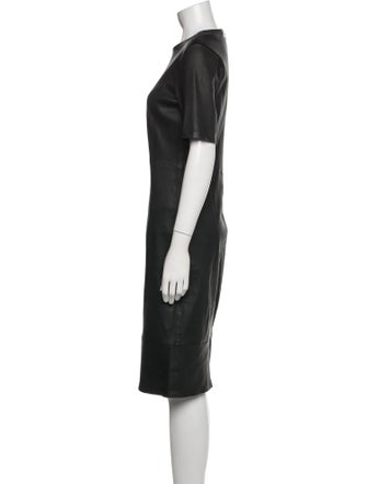 Nour Hammour Lambskin Midi Length Dress