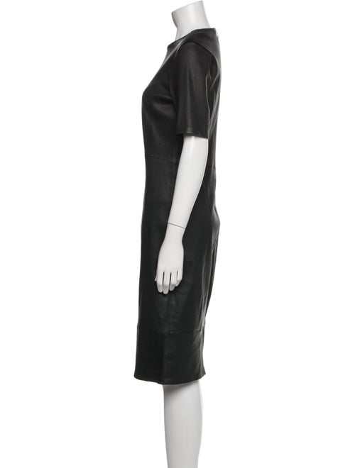 Nour Hammour Lambskin Midi Length Dress