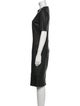 Nour Hammour Lambskin Midi Length Dress