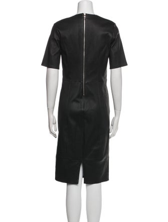 Nour Hammour Lambskin Midi Length Dress