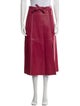 Nour Hammour Goat Leather Midi Length Skirt