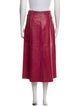 Nour Hammour Goat Leather Midi Length Skirt