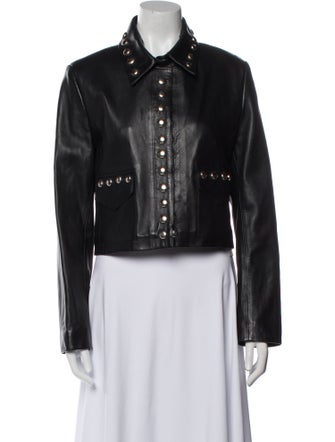 Nour Hammour Leather Biker Jacket