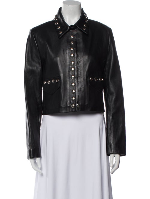 Nour Hammour Leather Biker Jacket