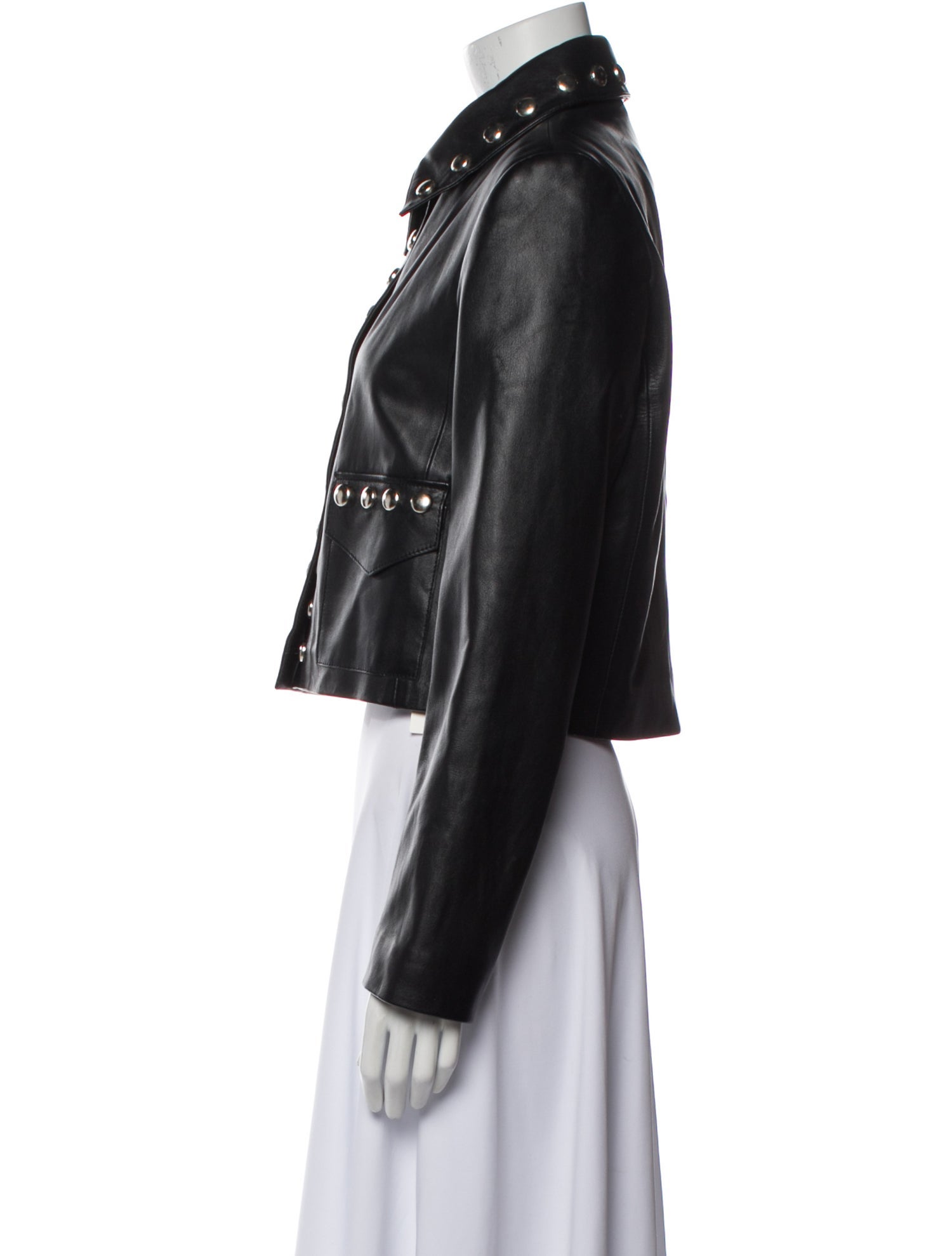 Nour Hammour Leather Biker Jacket