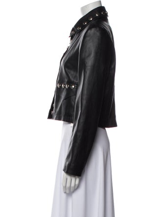 Nour Hammour Leather Biker Jacket
