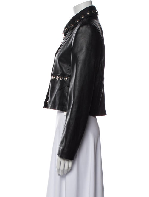Nour Hammour Leather Biker Jacket