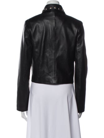 Nour Hammour Leather Biker Jacket