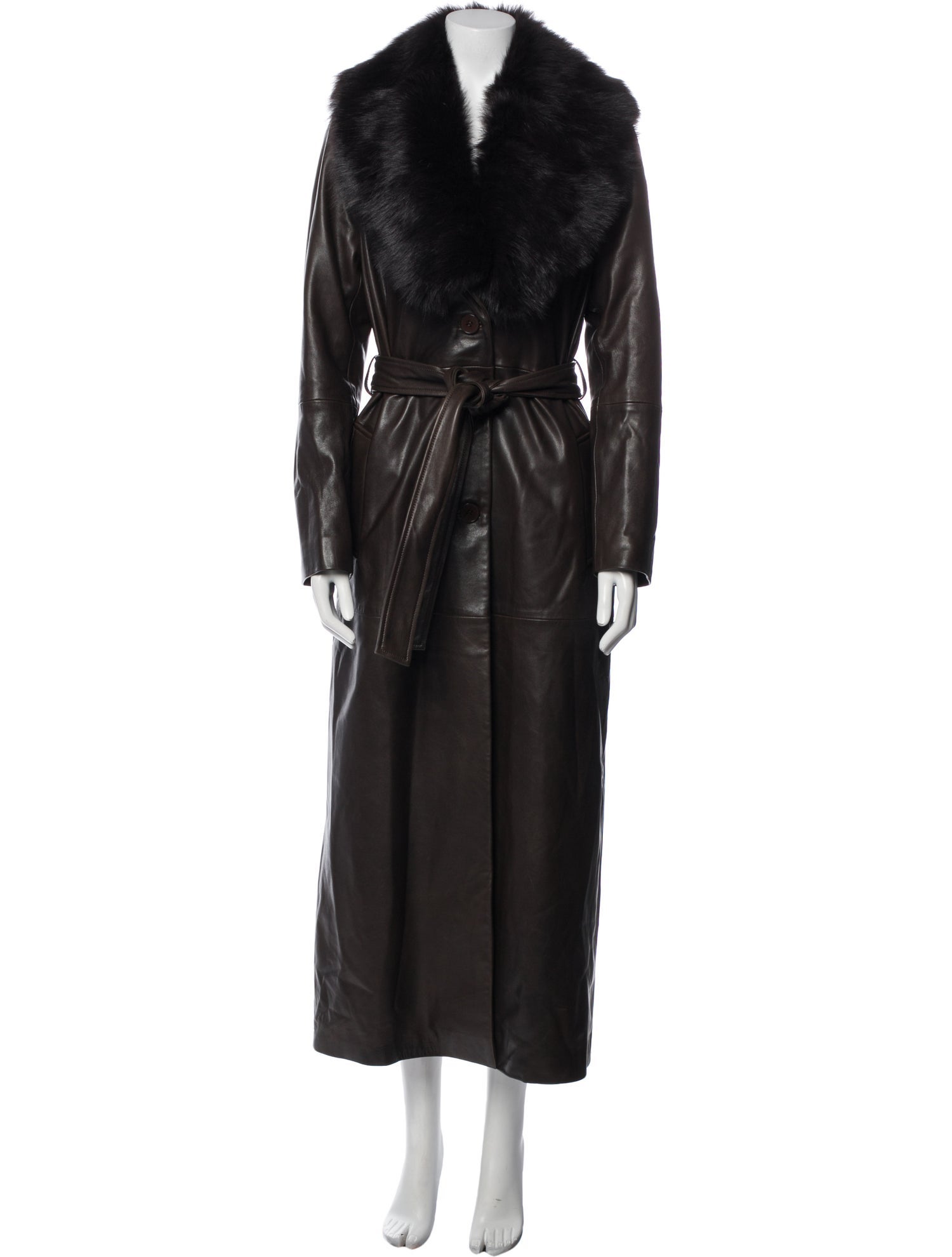 Nour Hammour Lambskin Trench Coat