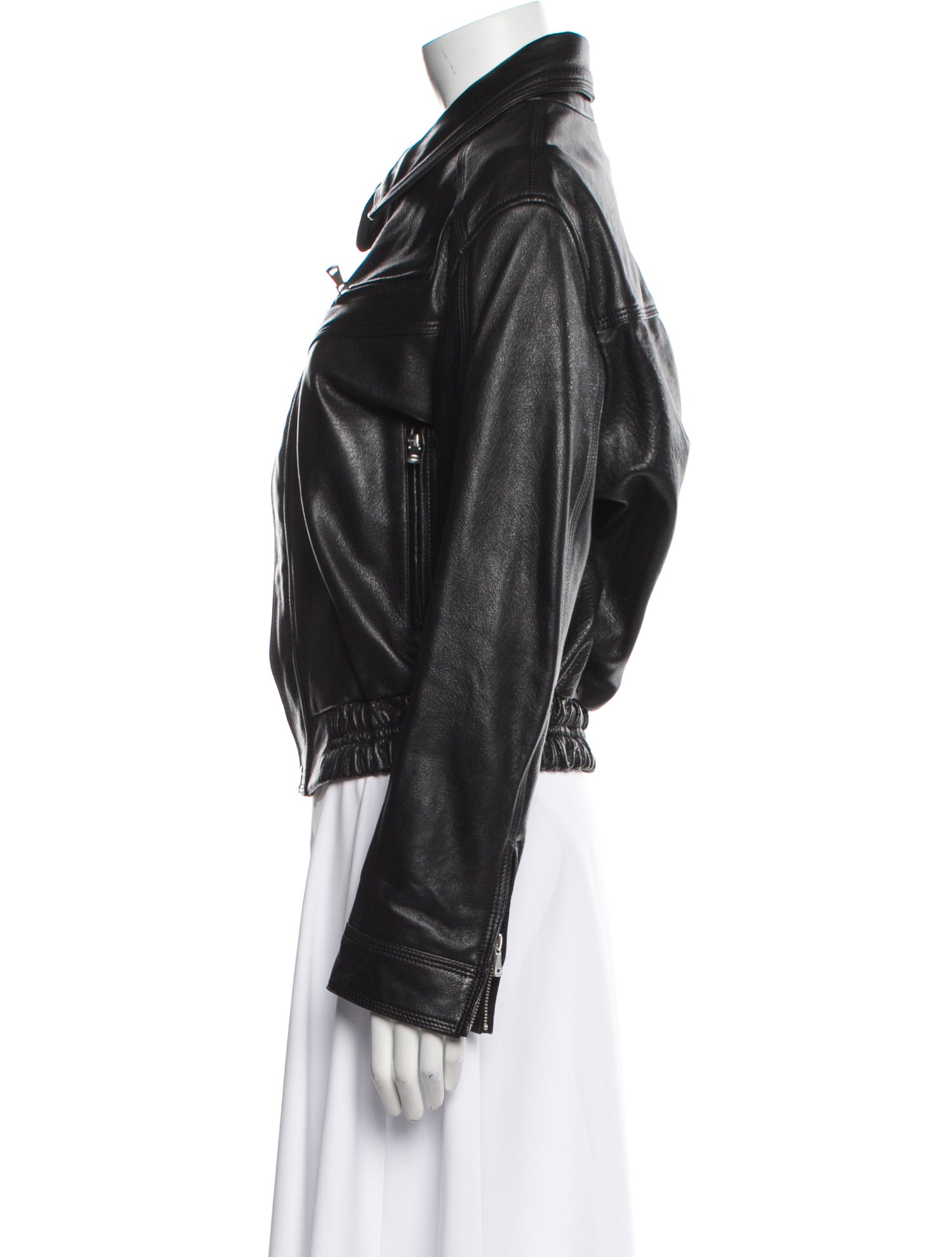 Nour Hammour Lamb Leather Biker Jacket