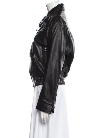 Nour Hammour Lamb Leather Biker Jacket