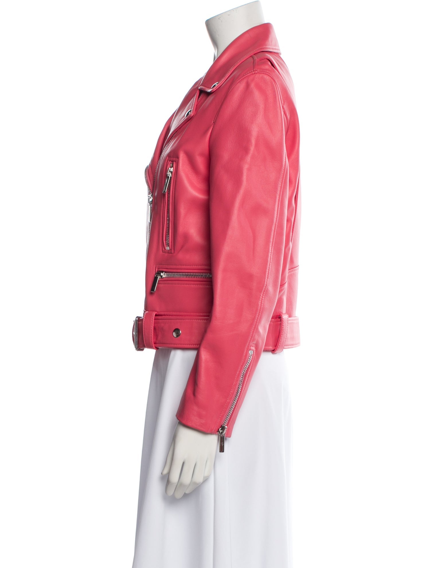 Nour Hammour Leather Biker Jacket