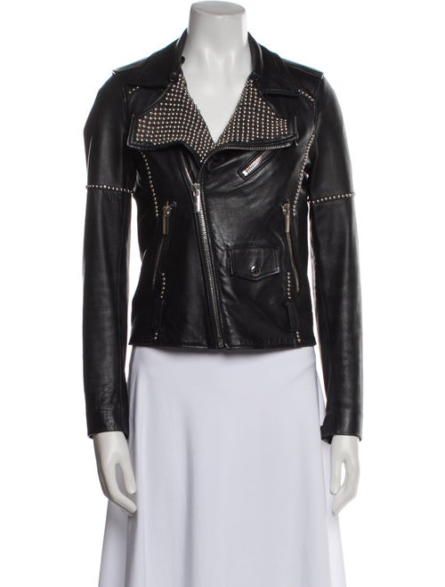 Nour Hammour Leather Biker Jacket