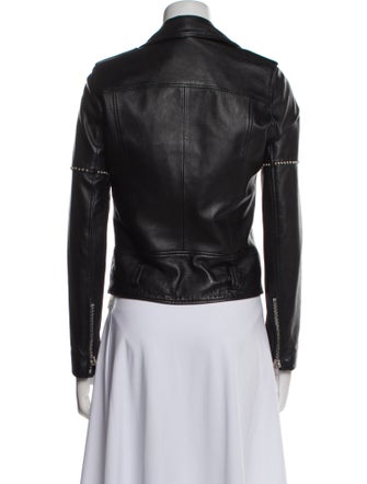 Nour Hammour Leather Biker Jacket