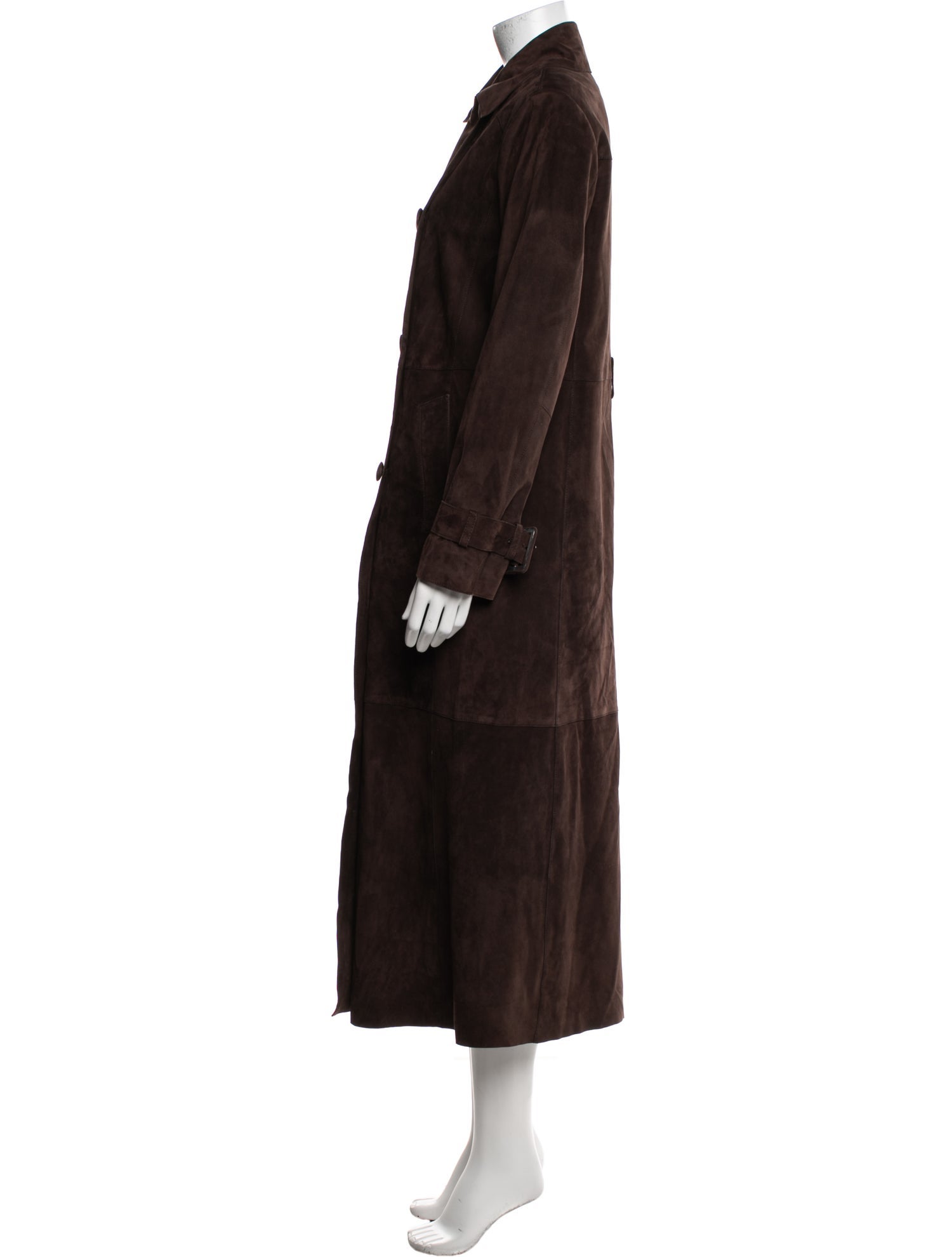 Nour Hammour Shearling Printed Trench Coat