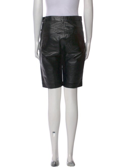 Nour Hammour Leather Knee-Length Shorts