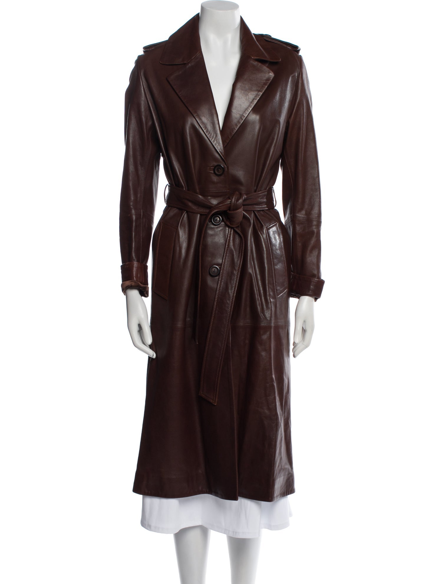 Nour Hammour Linen Trench Coat