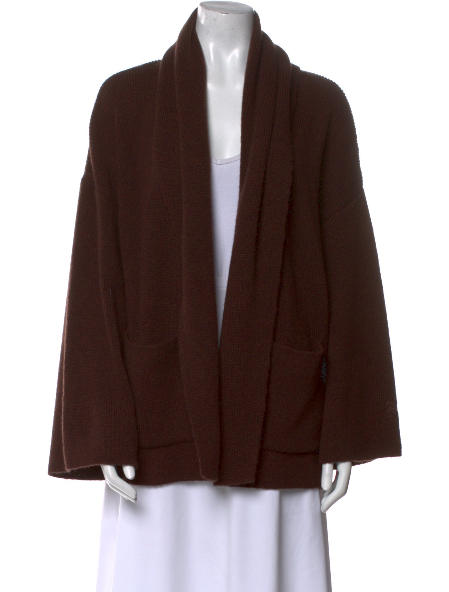 Nour Hammour Merino Wool Open Front Sweater