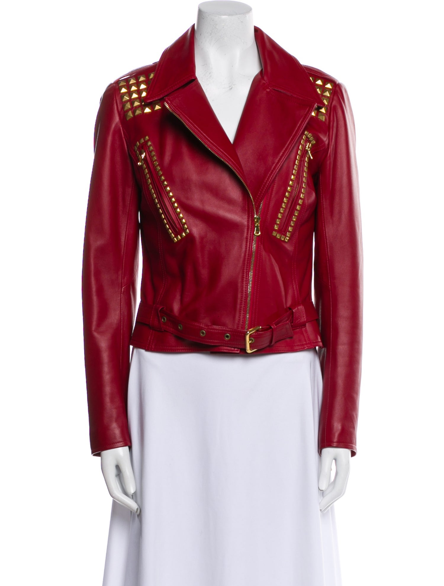 Nour Hammour Leather Biker Jacket
