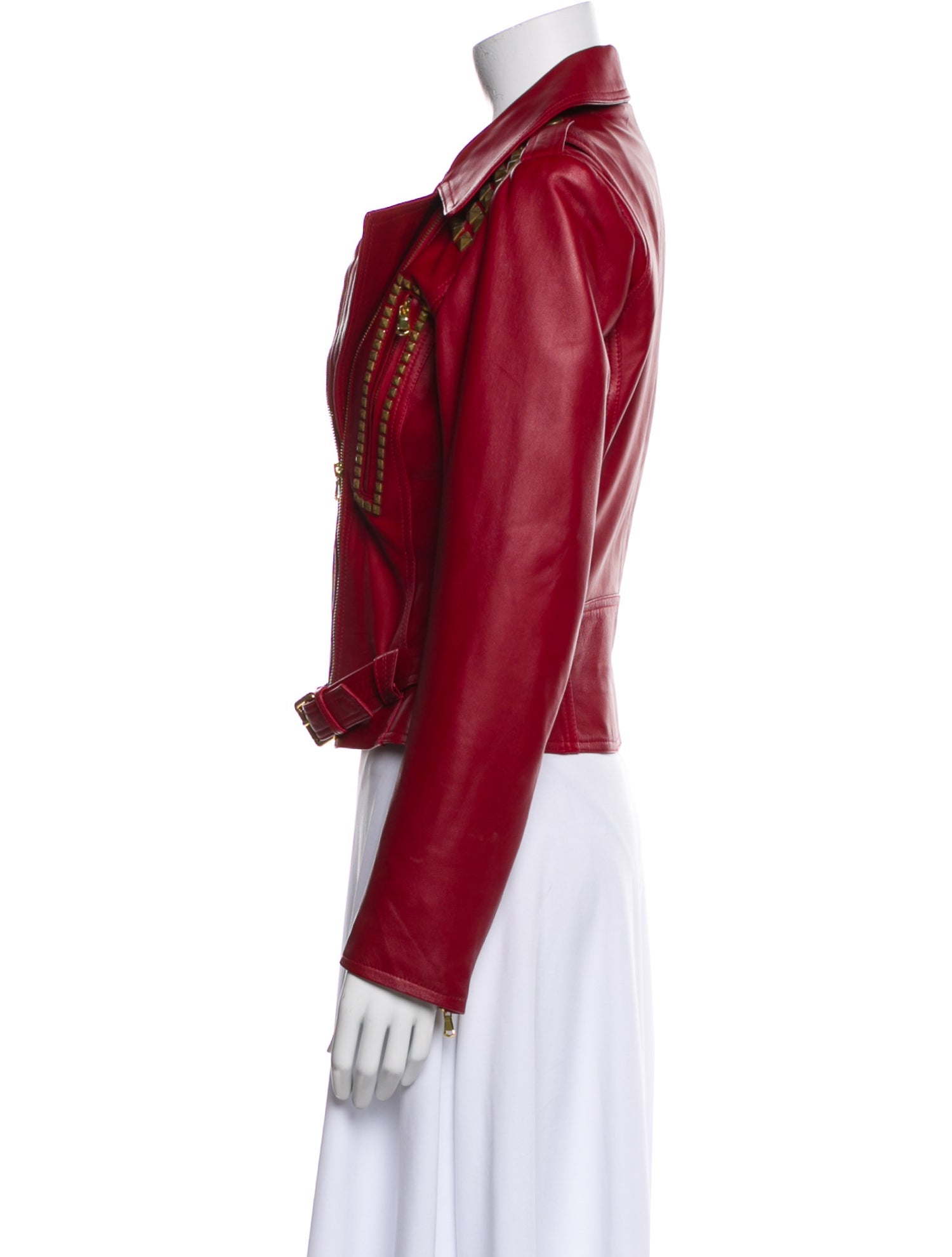 Nour Hammour Leather Biker Jacket