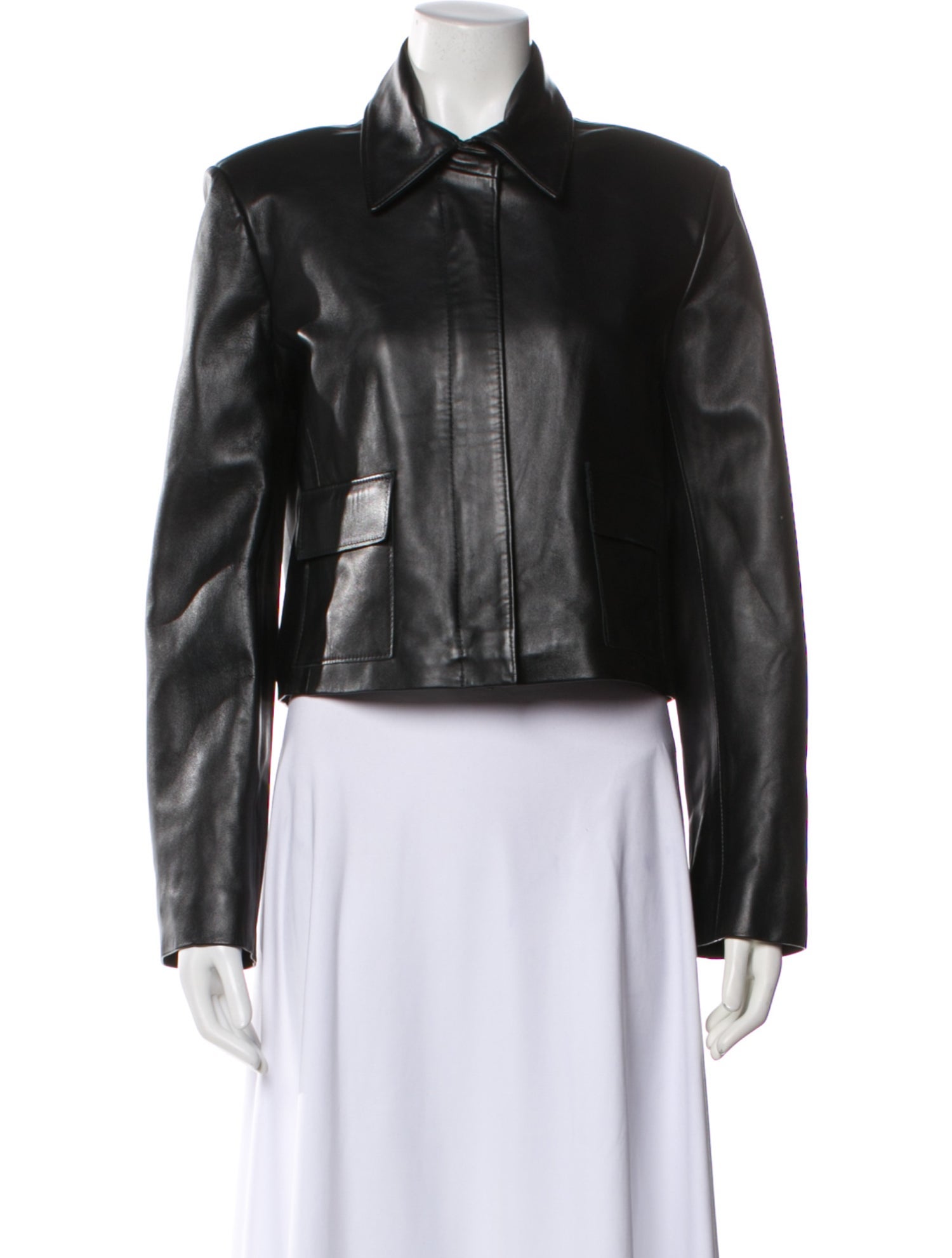 Nour Hammour Leather Biker Jacket