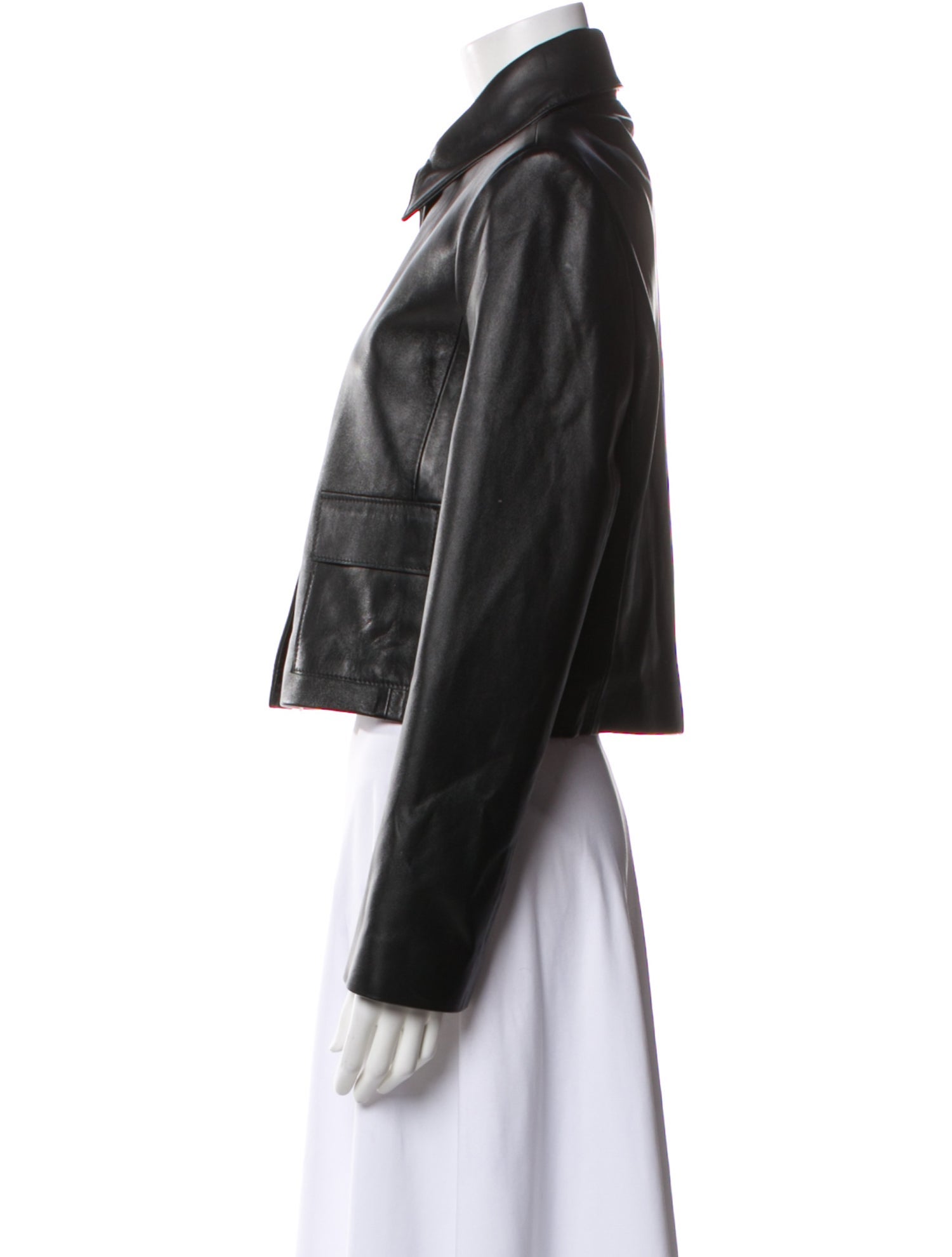 Nour Hammour Leather Biker Jacket